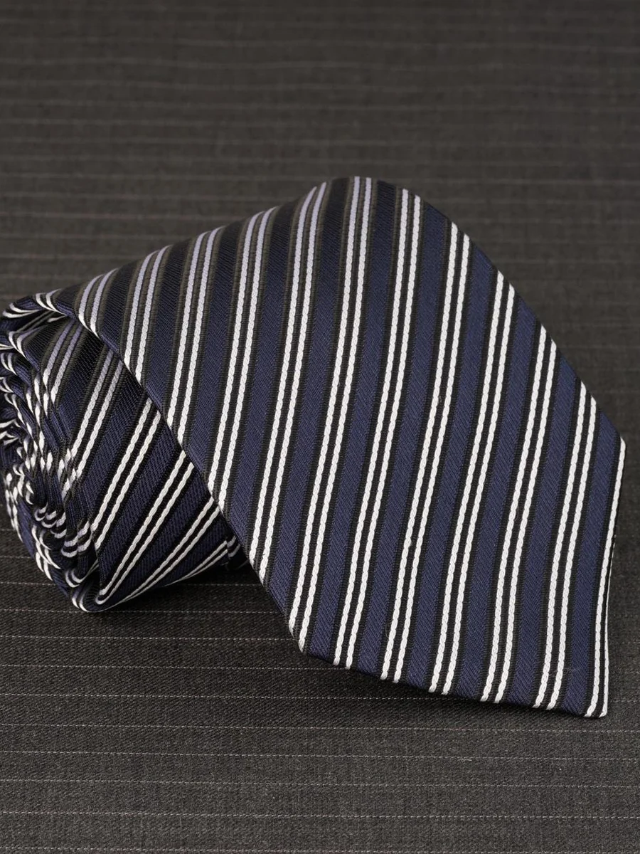 Navy Multi-Stripe Tie