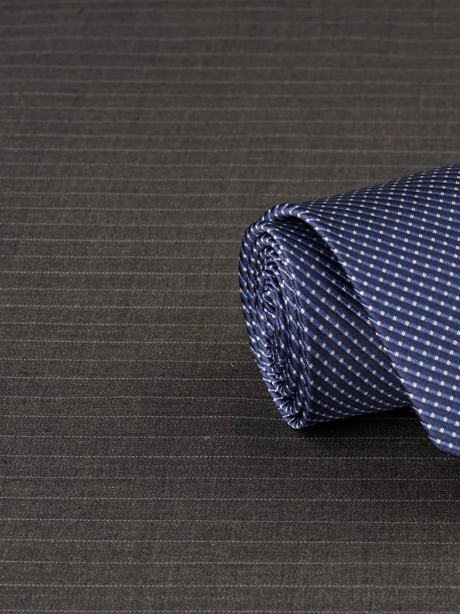 Navy Pin Dot Tie
