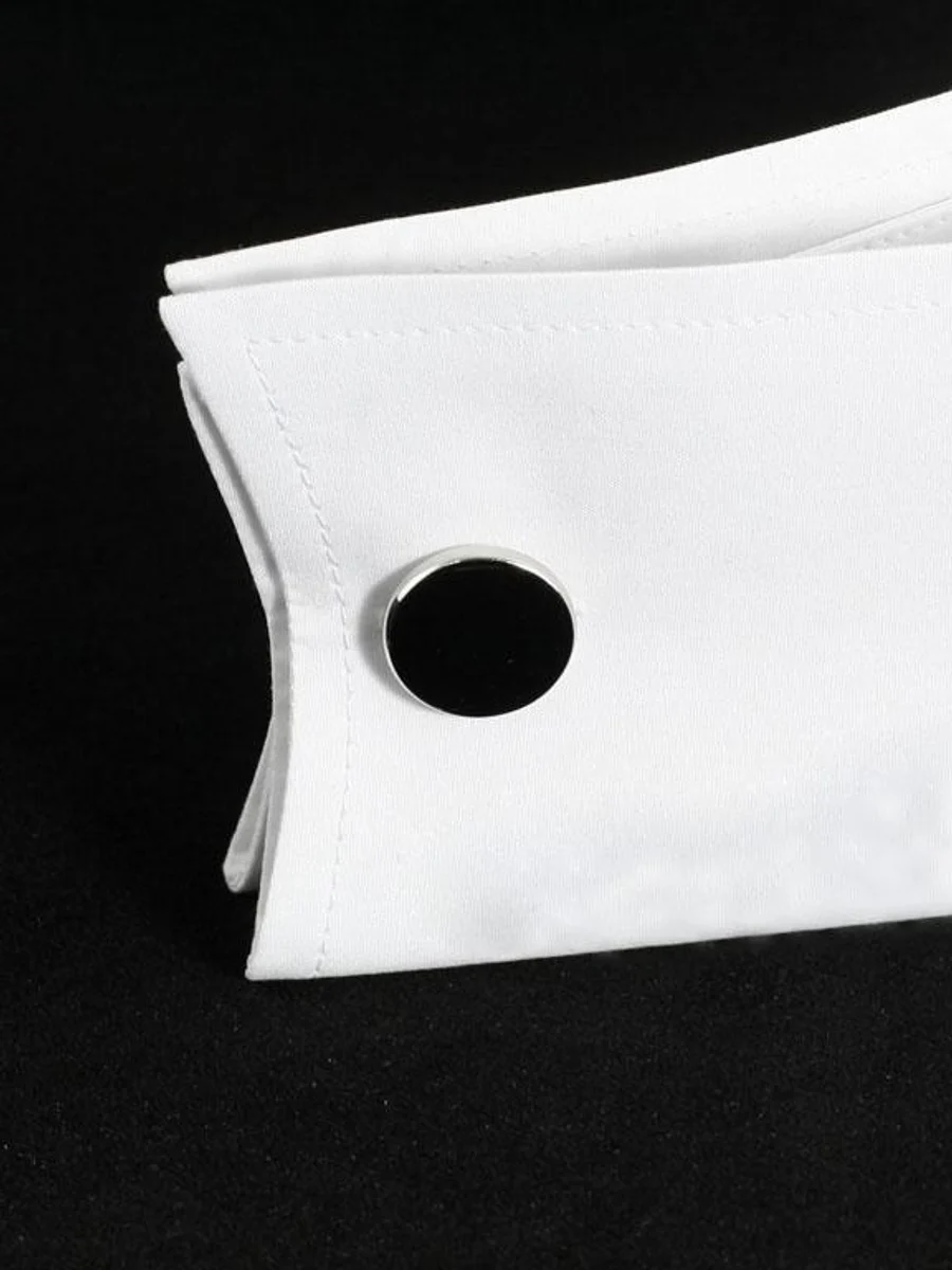 Onyx Steel-Rim Cufflinks