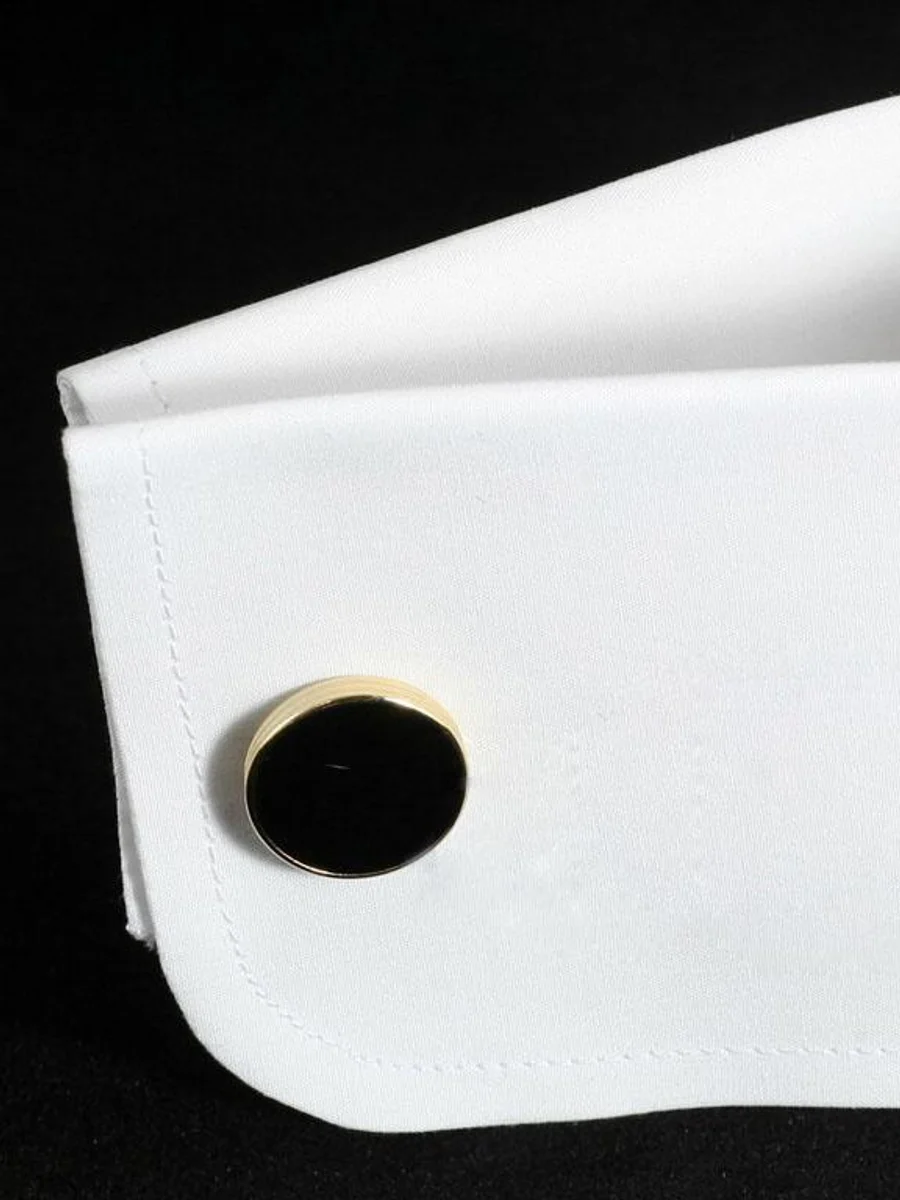 Onyx & Gold Oval Cufflinks