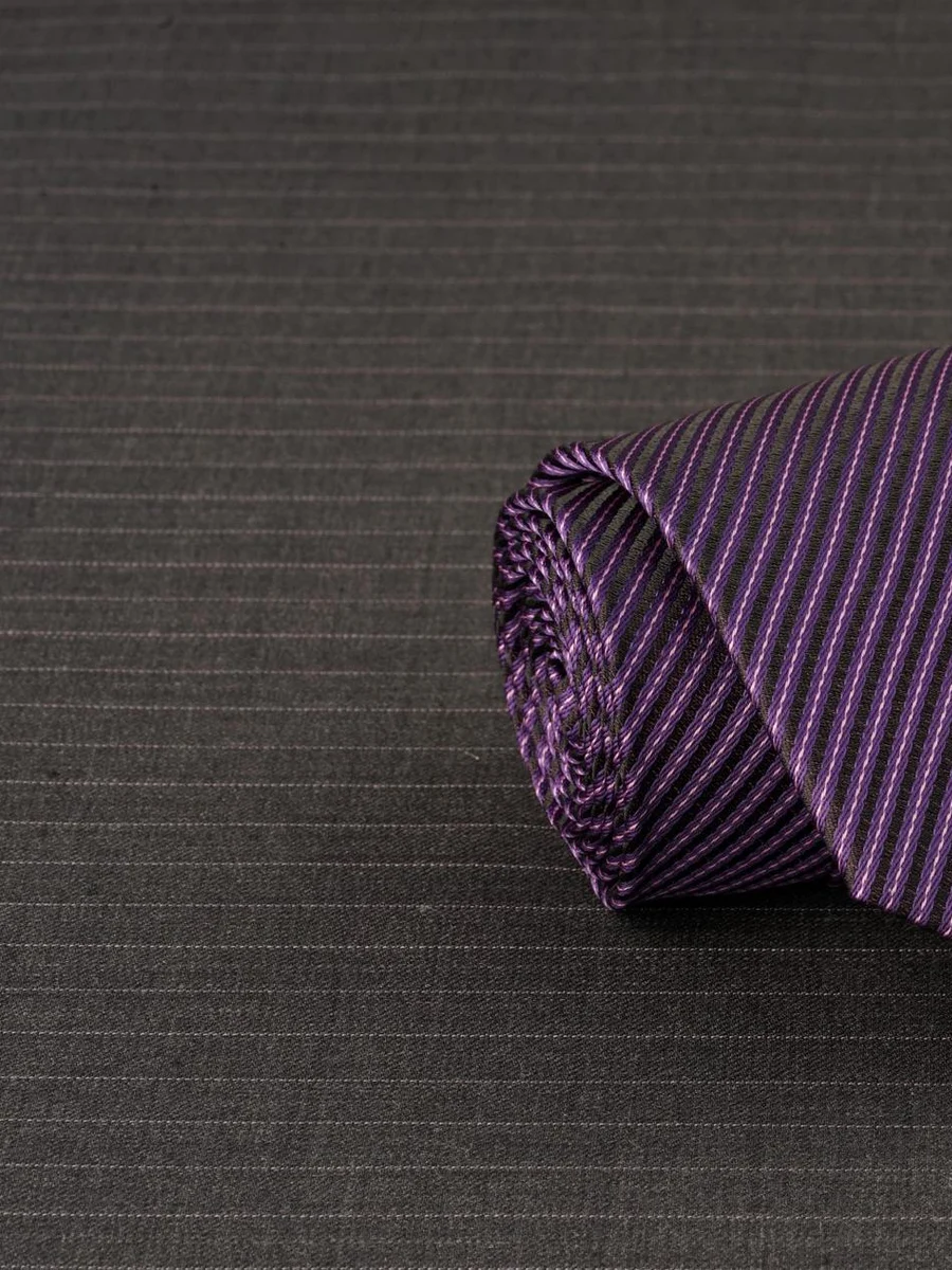 Amethyst Fine Stripe Tie