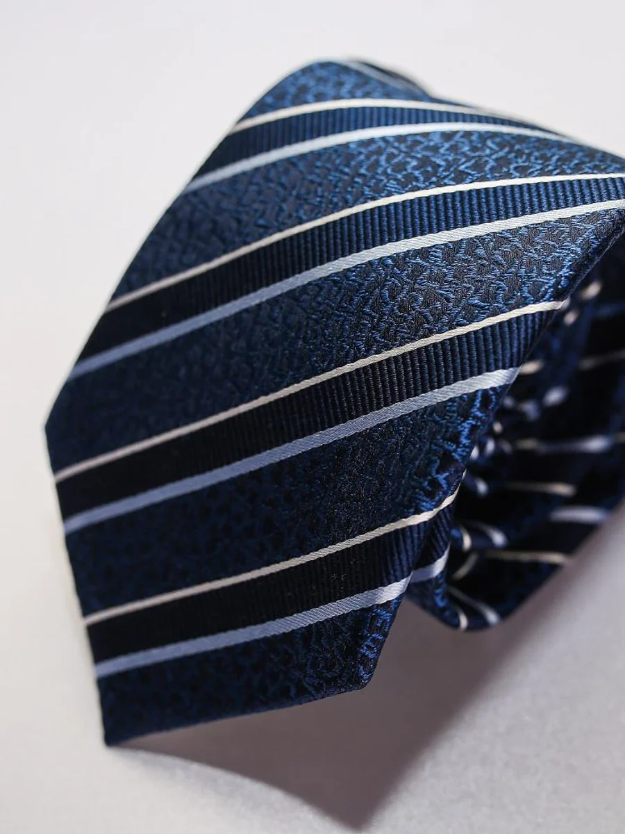 Silverline Navy Regimental Tie
