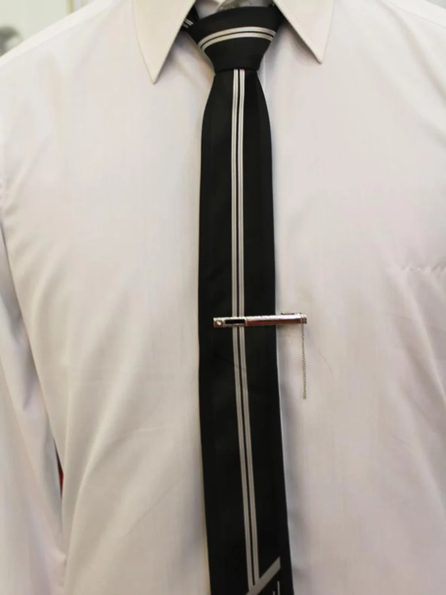 Silver Line Black Tie