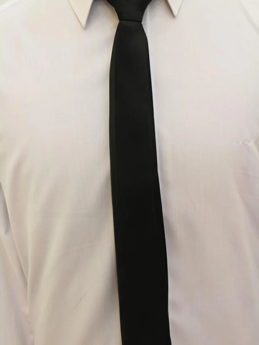 Black Floral Embroidered Tie