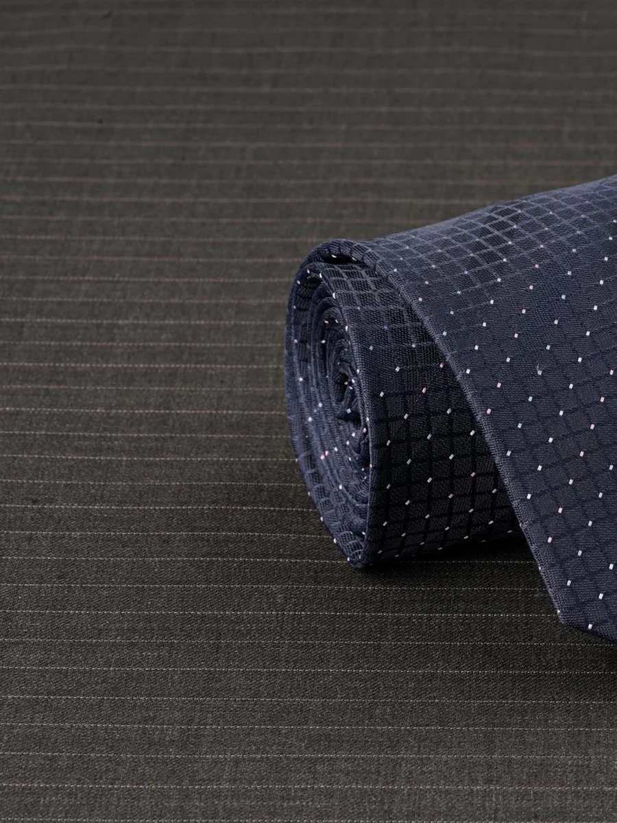 Navy Pinpoint Tie