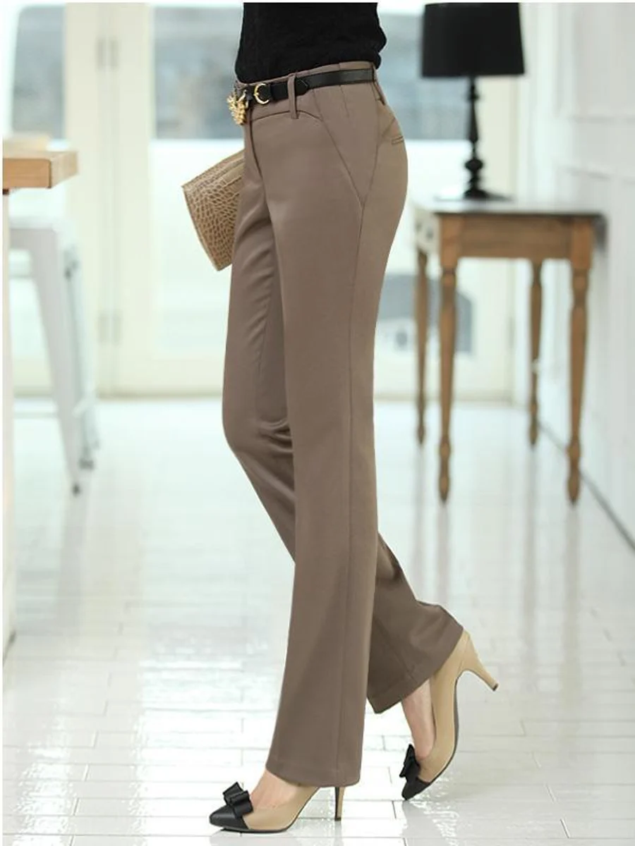 Mocha Straight Tailored Trousers