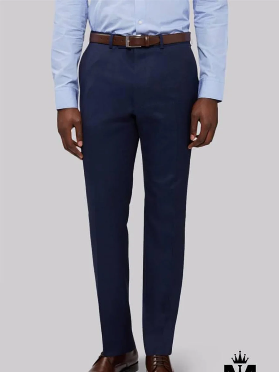 Navy Fine Wool Trousers