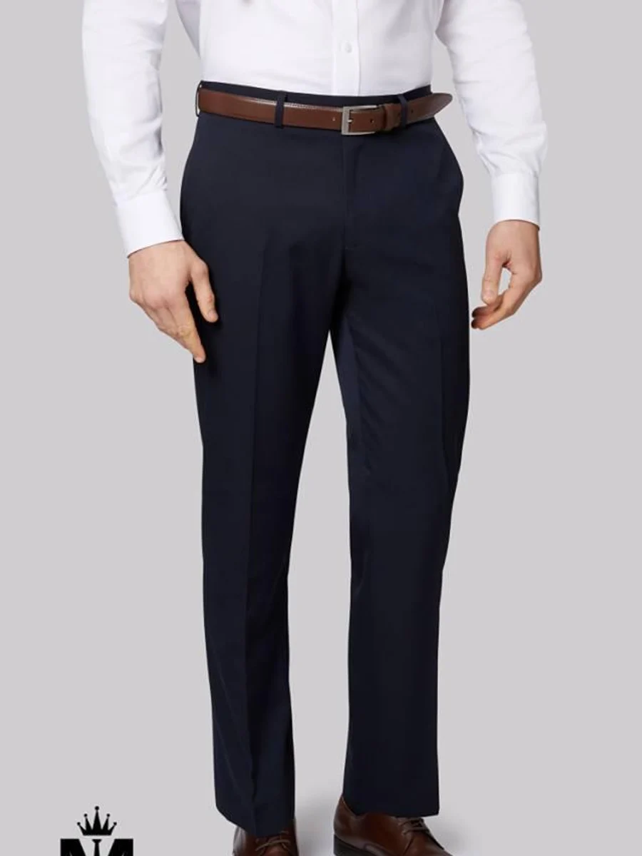Classic Straight Navy Trousers