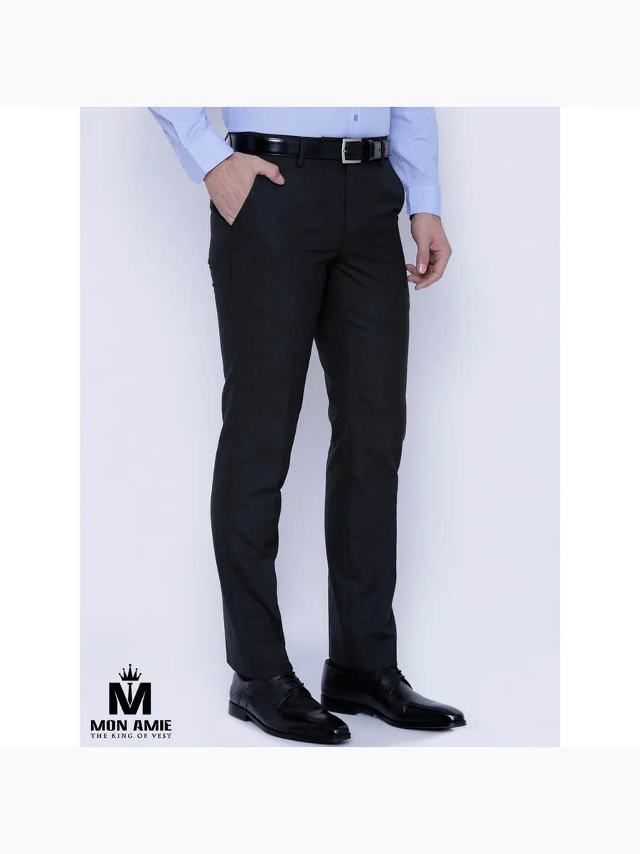 Deep Charcoal Tapered Trousers, Almost Black