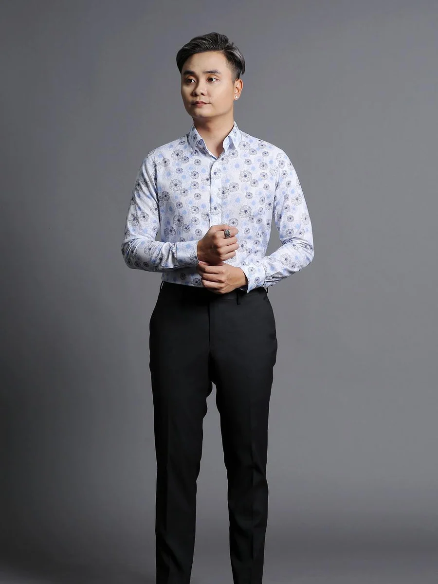Azure Bloom Floral Shirt