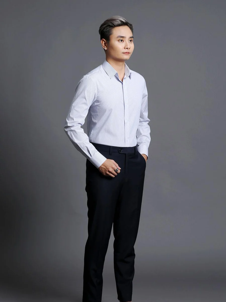 Lavender Fine Stripe Shirt