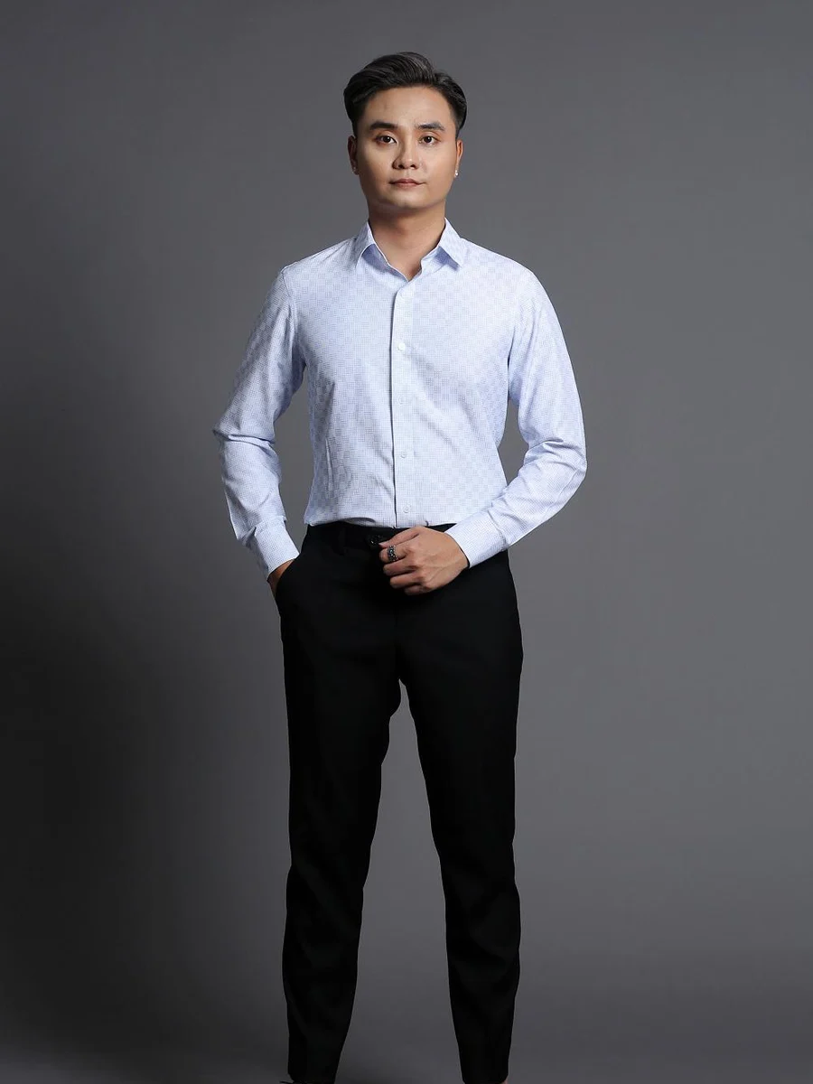Mist Blue Woven Square Shirt