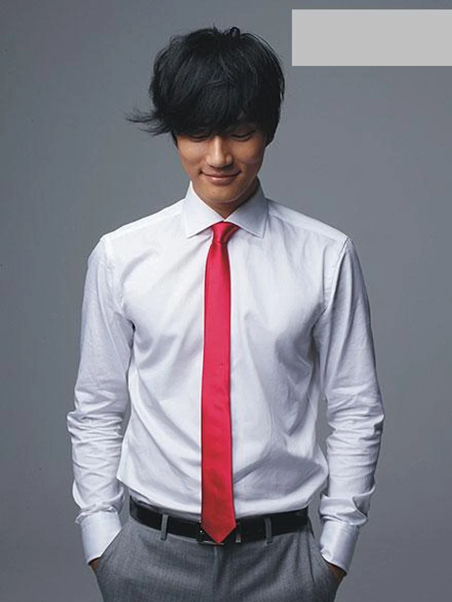 Slim Spread Collar White Shirt