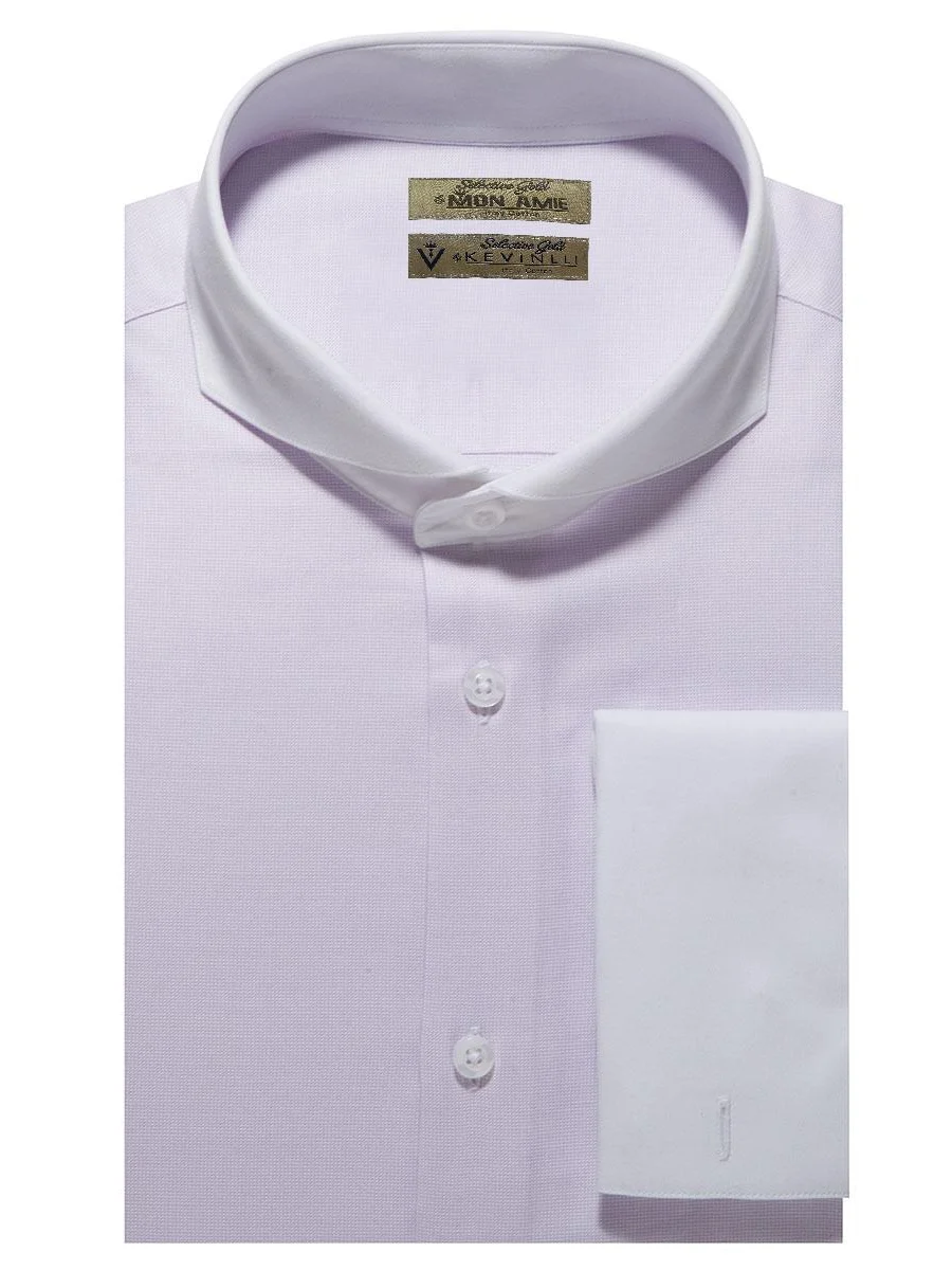 Lilac Shirt with White Collar