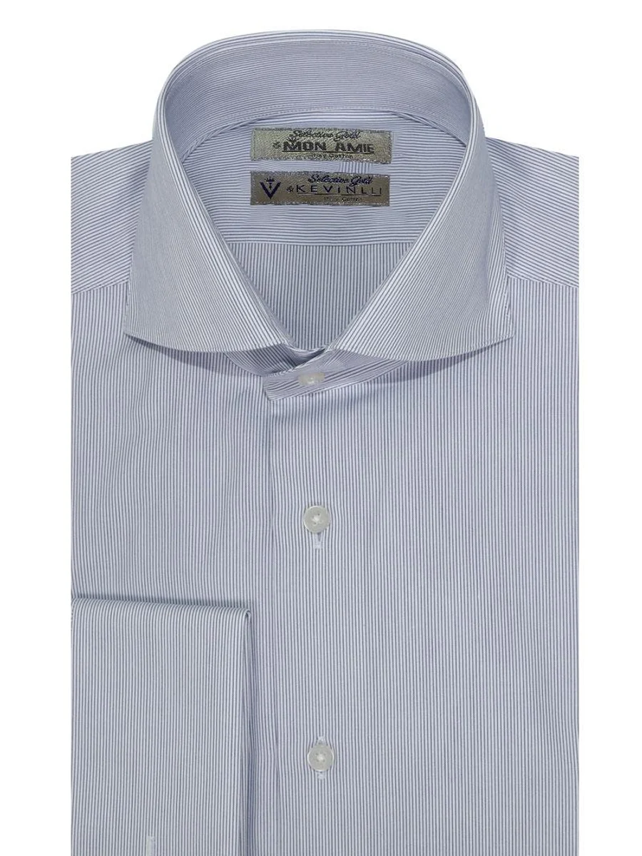 Silver Pinstripe Cutaway Shirt