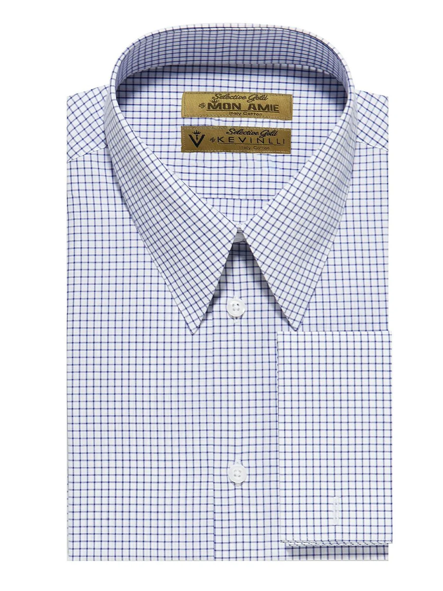 Navy Windowpane Check Shirt