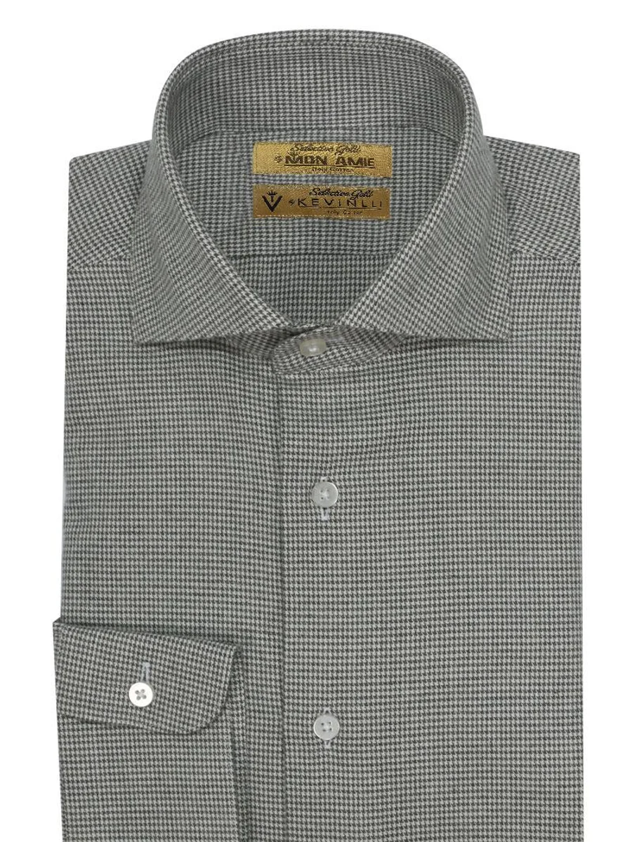 Smoke Grey Houndstooth Shirt