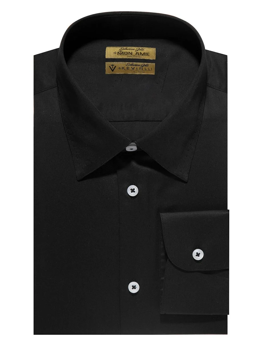 Black Satin-Touch Shirt