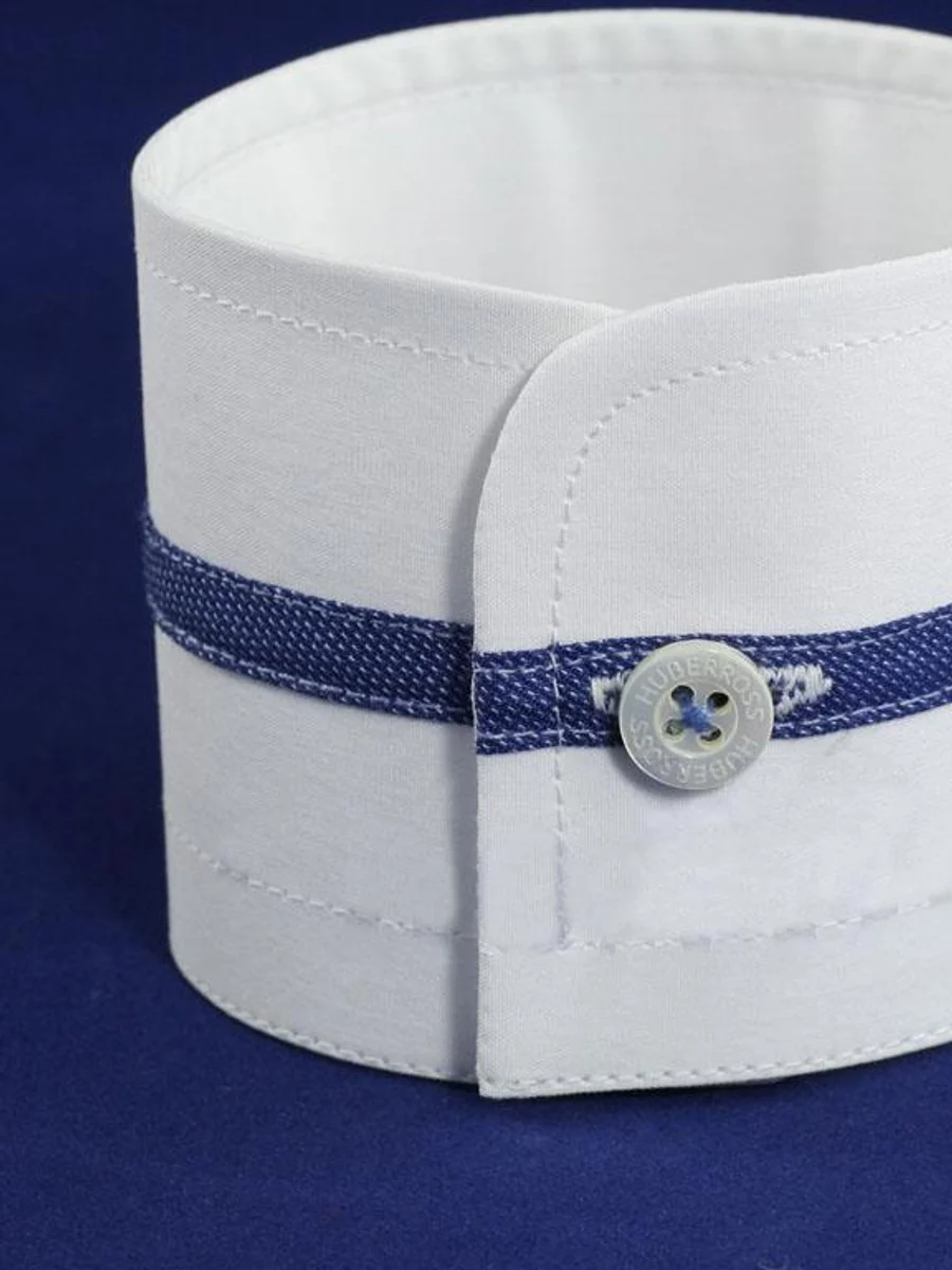 Navy Ribbon Trim Shirt