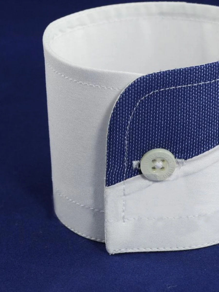 Navy Contrast Cuff Shirt