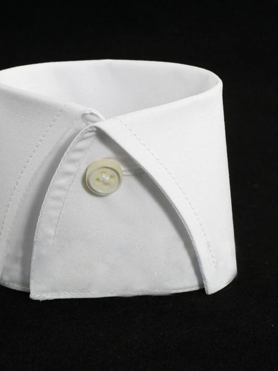 White Curved Cuff Shirt