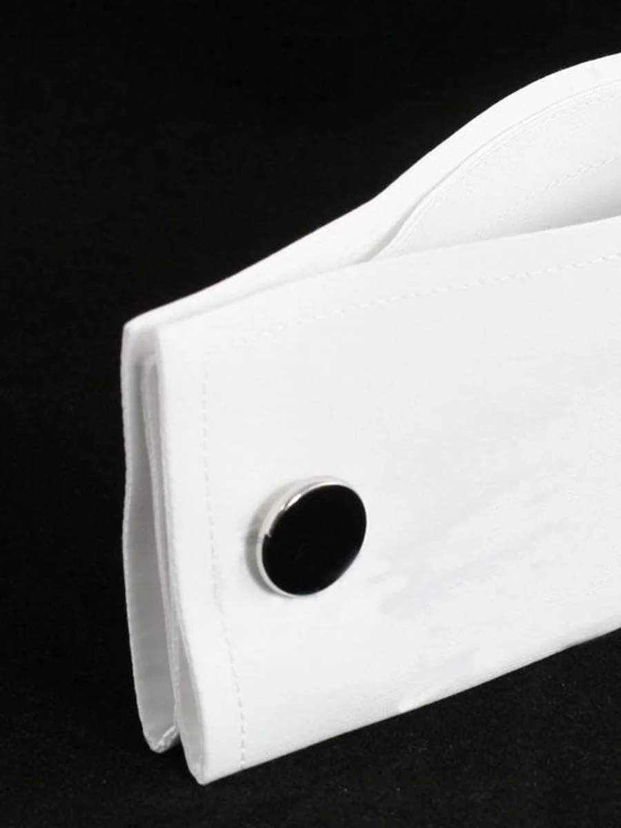 White Formal Shirt, Onyx Cufflink