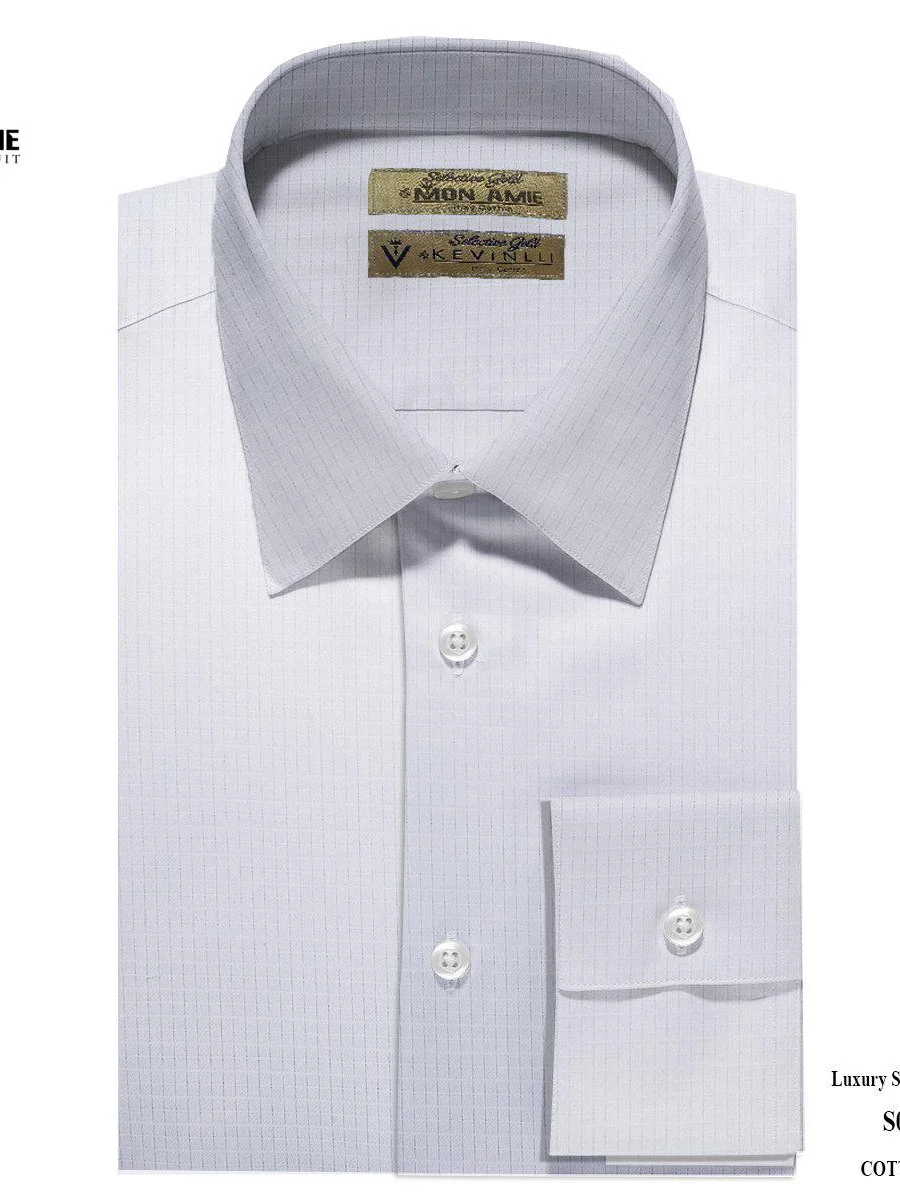 White Fine Windowpane Shirt