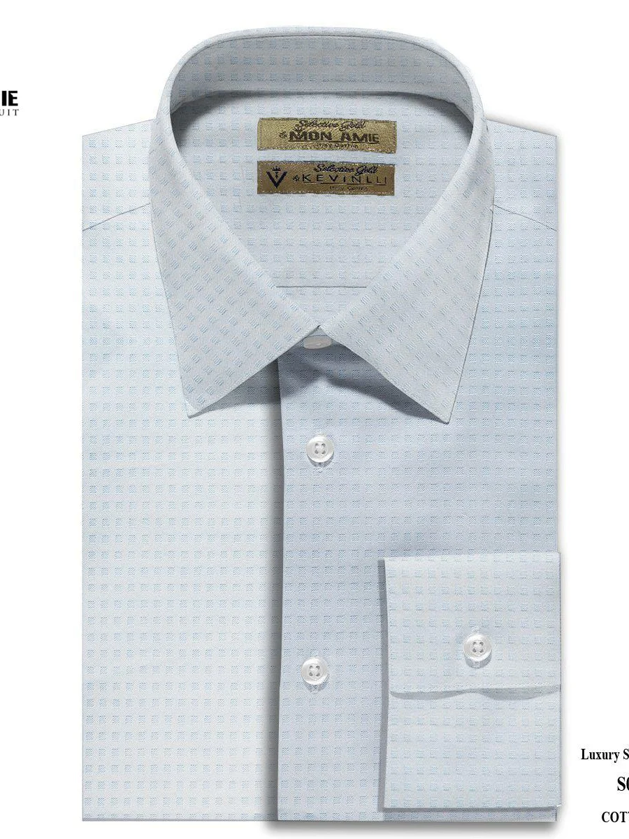 Silver Blue Jacquard Shirt