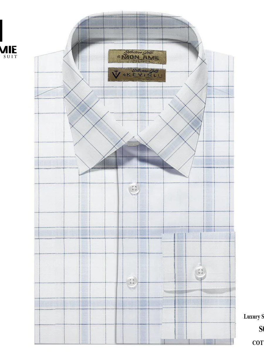 Blue Windowpane Check Shirt