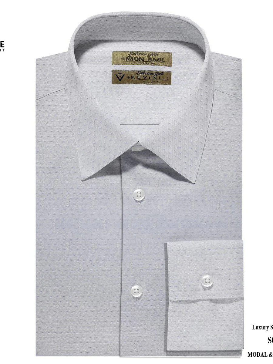 Silver Grey Jacquard Shirt