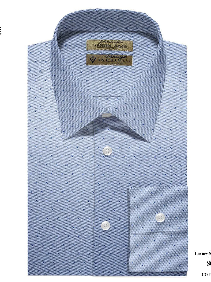 Sky Blue Navy Dot Shirt