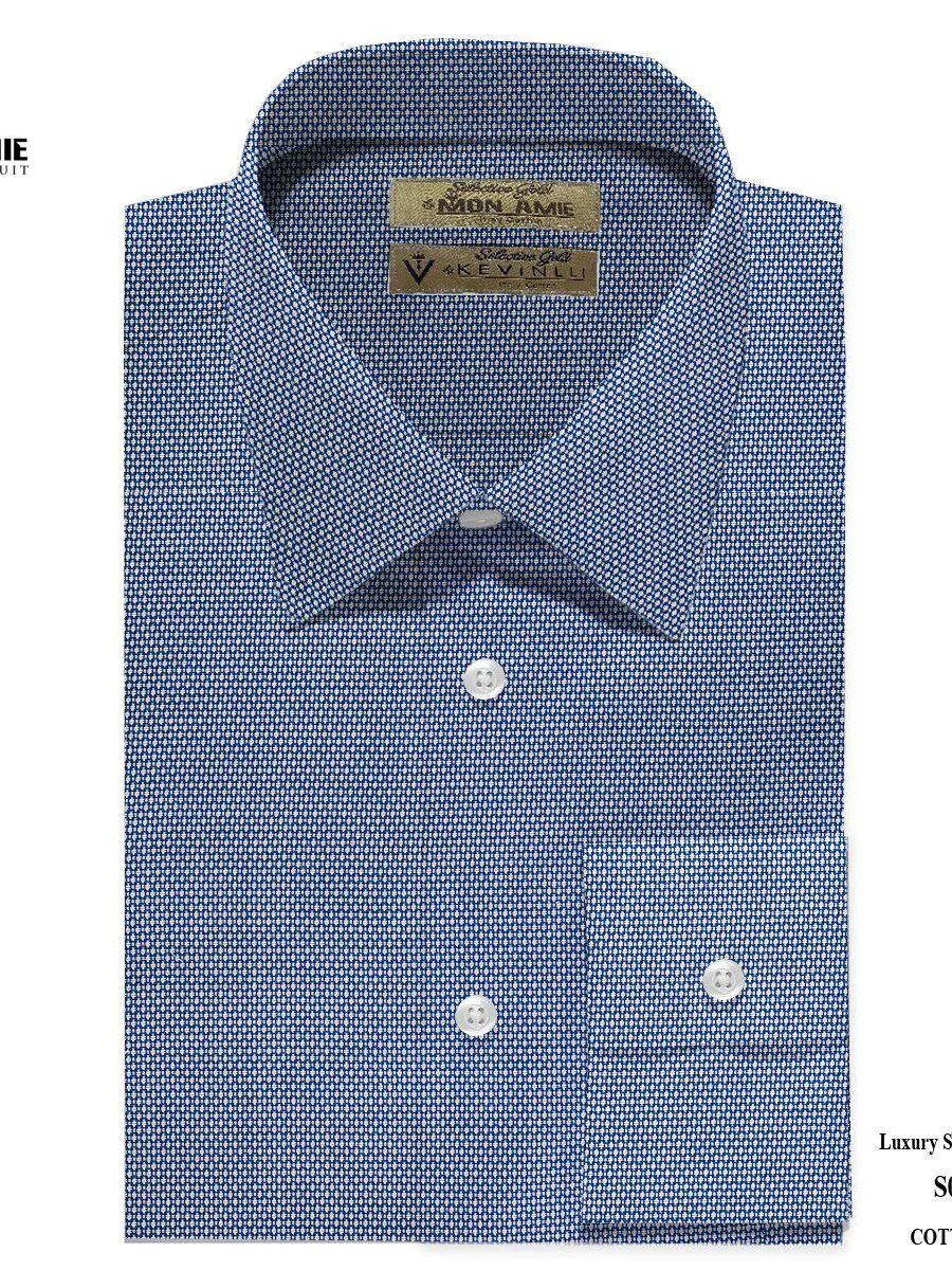 Cobalt Micro-Motif Shirt
