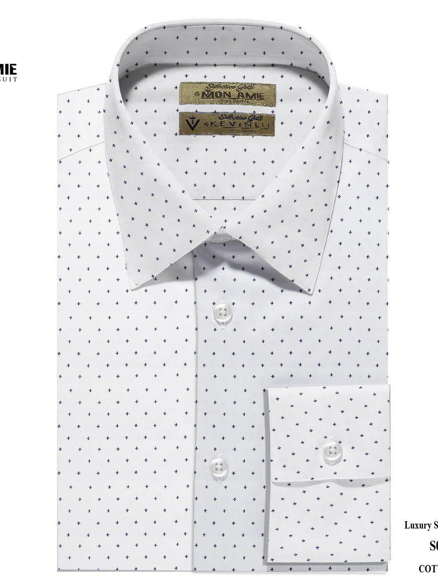 White Navy Fleur Print Shirt