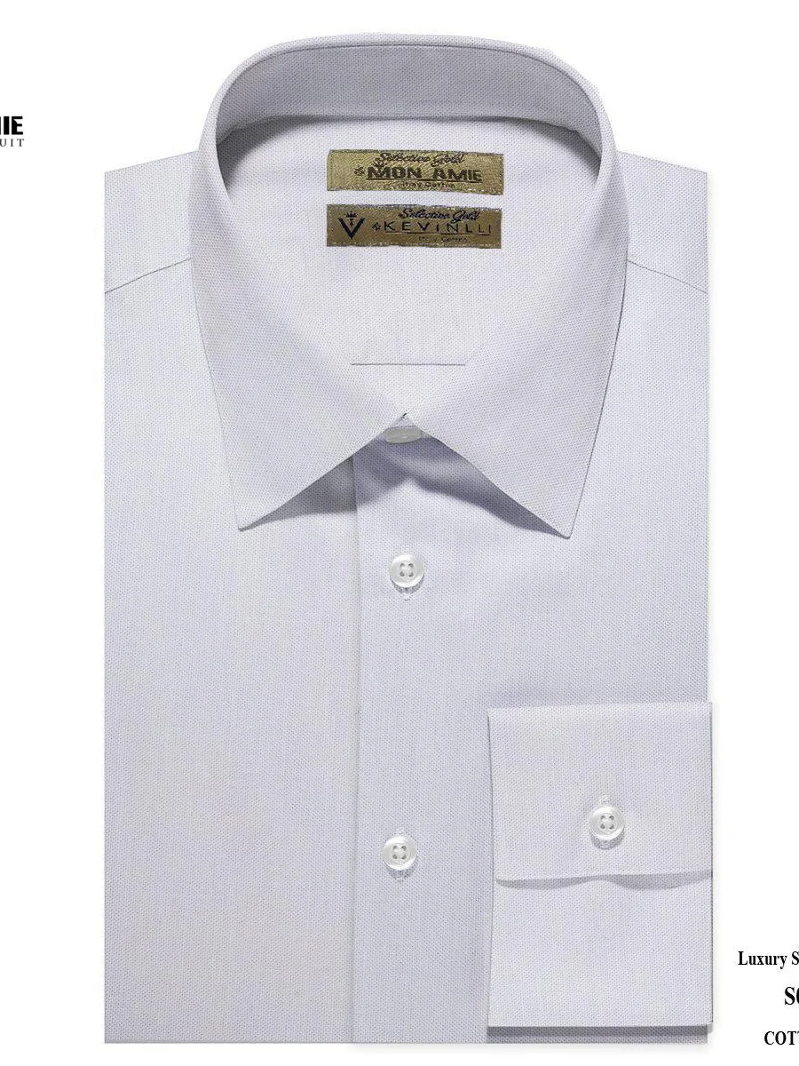 Smoke Grey Textured Dress Shirt