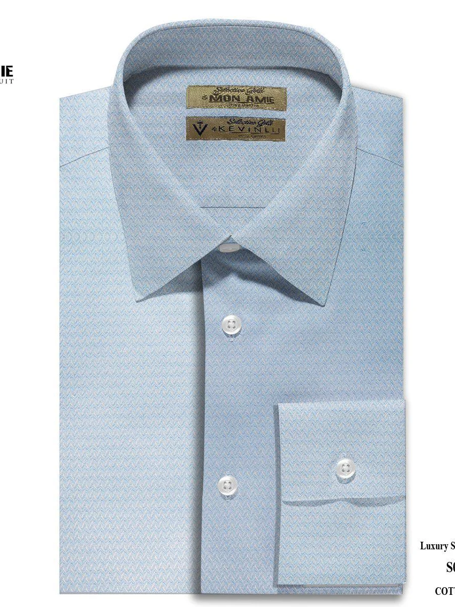 Sky Blue Chevron Weave Shirt