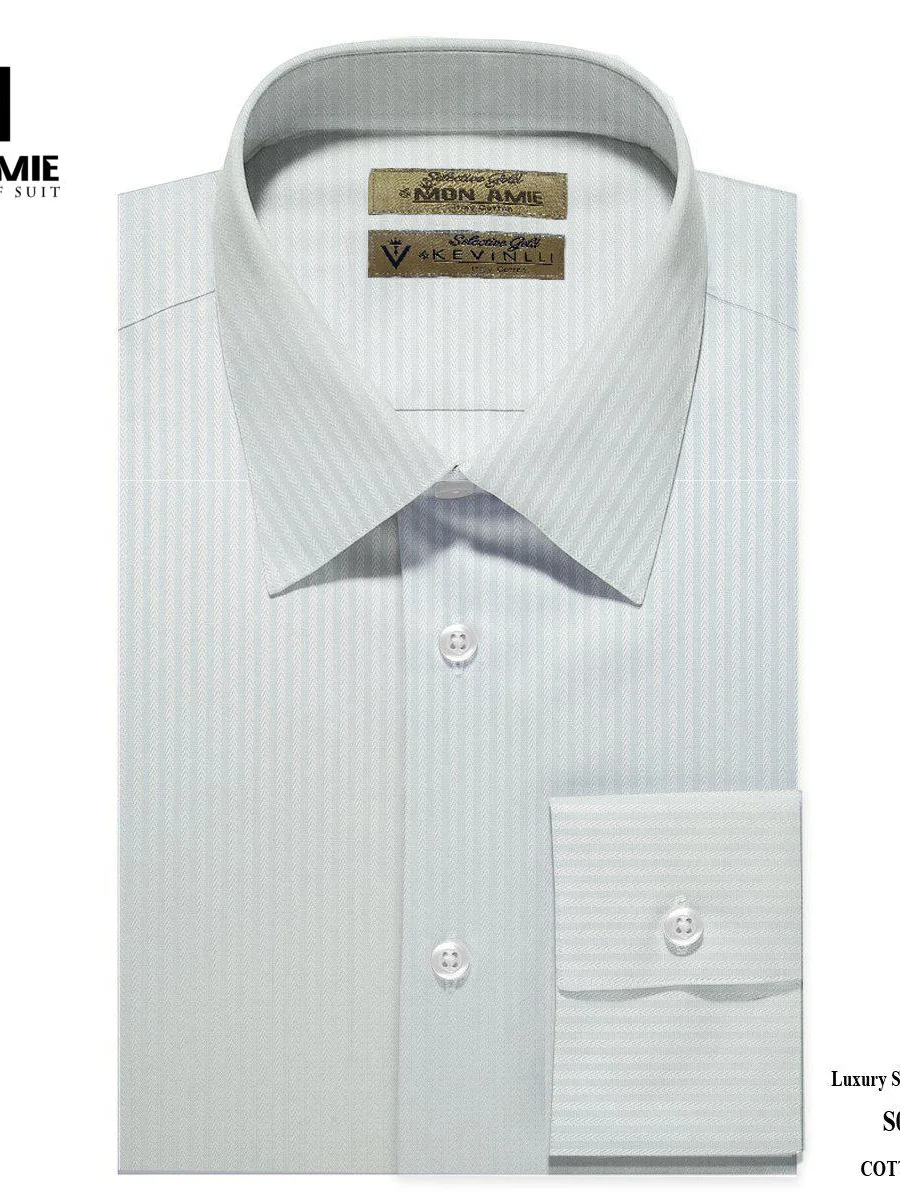 Silver Tonal Stripe Shirt