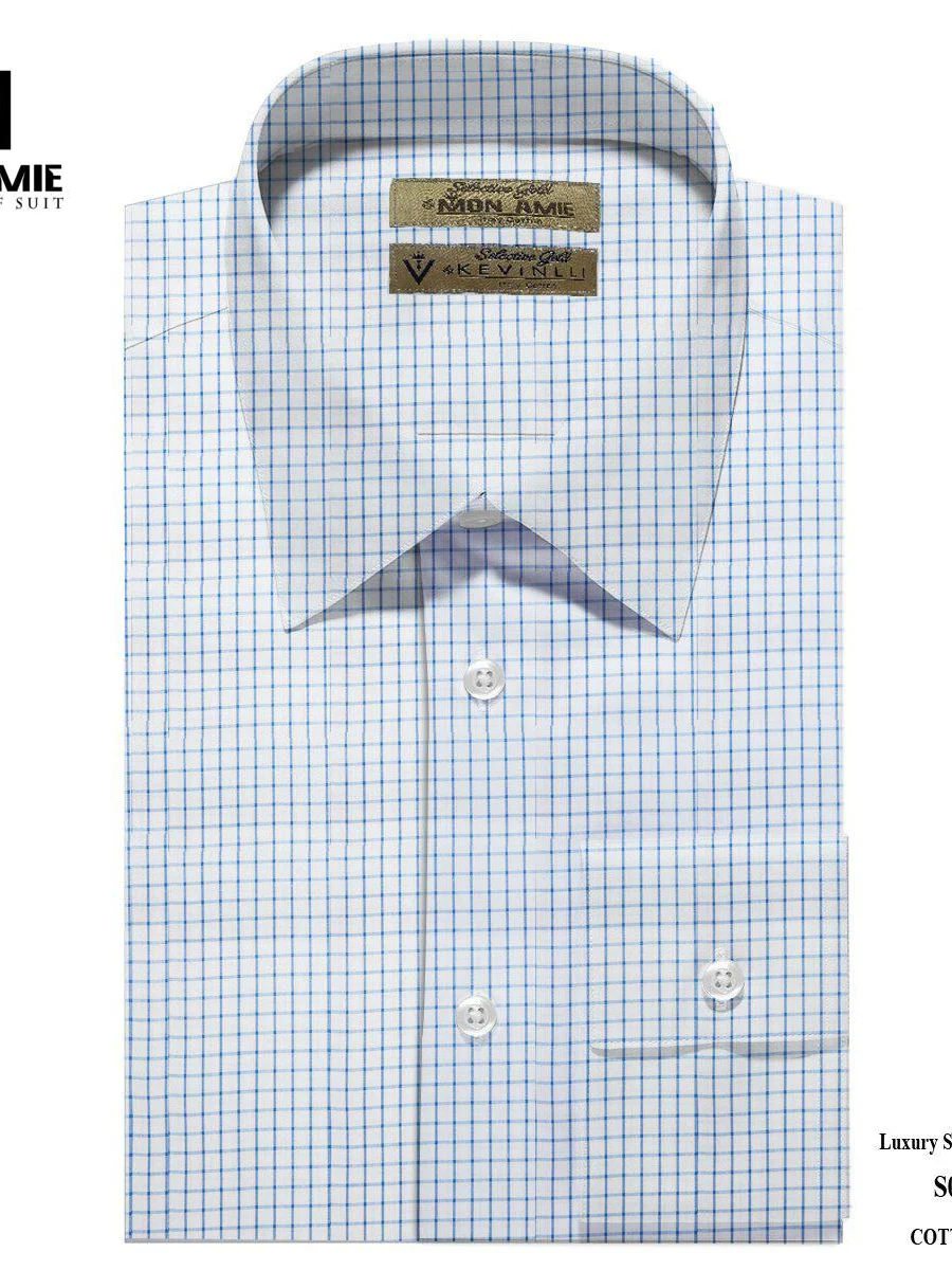 Blue Graph Check Poplin Shirt