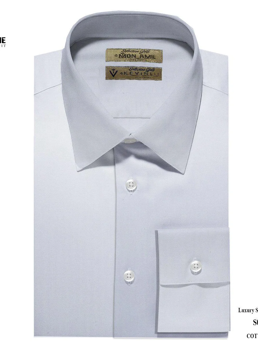 Pearl Grey Plain Cotton Shirt