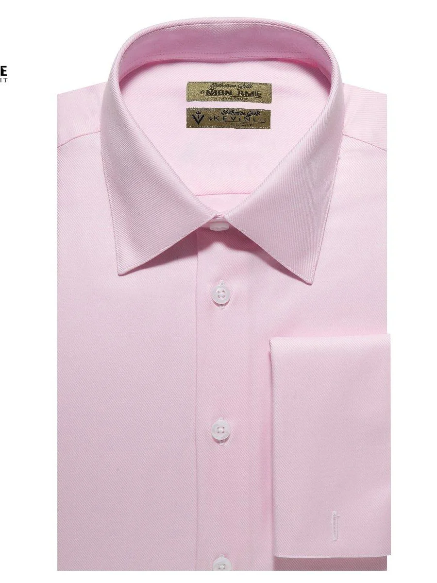 Peach Pink Twill Dress Shirt