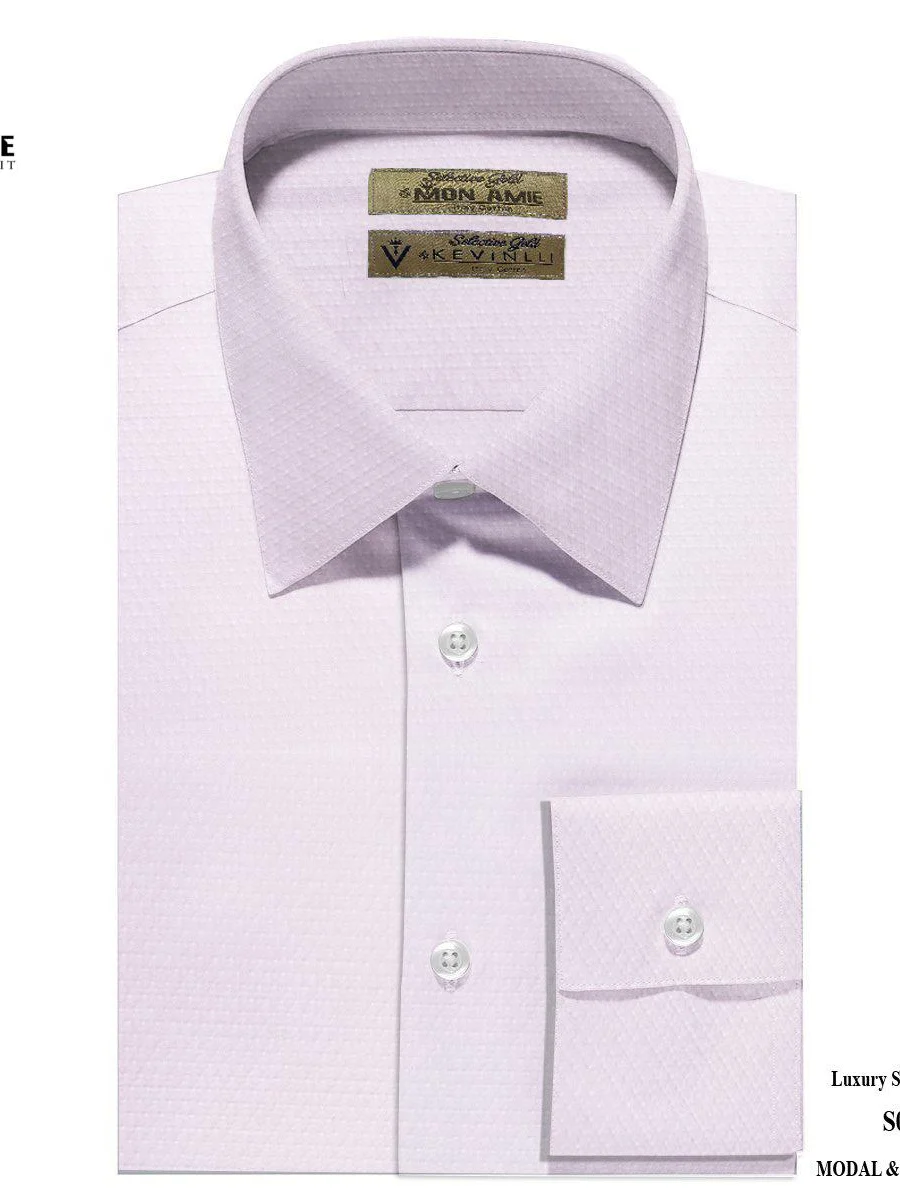 Lilac Jacquard Check Shirt