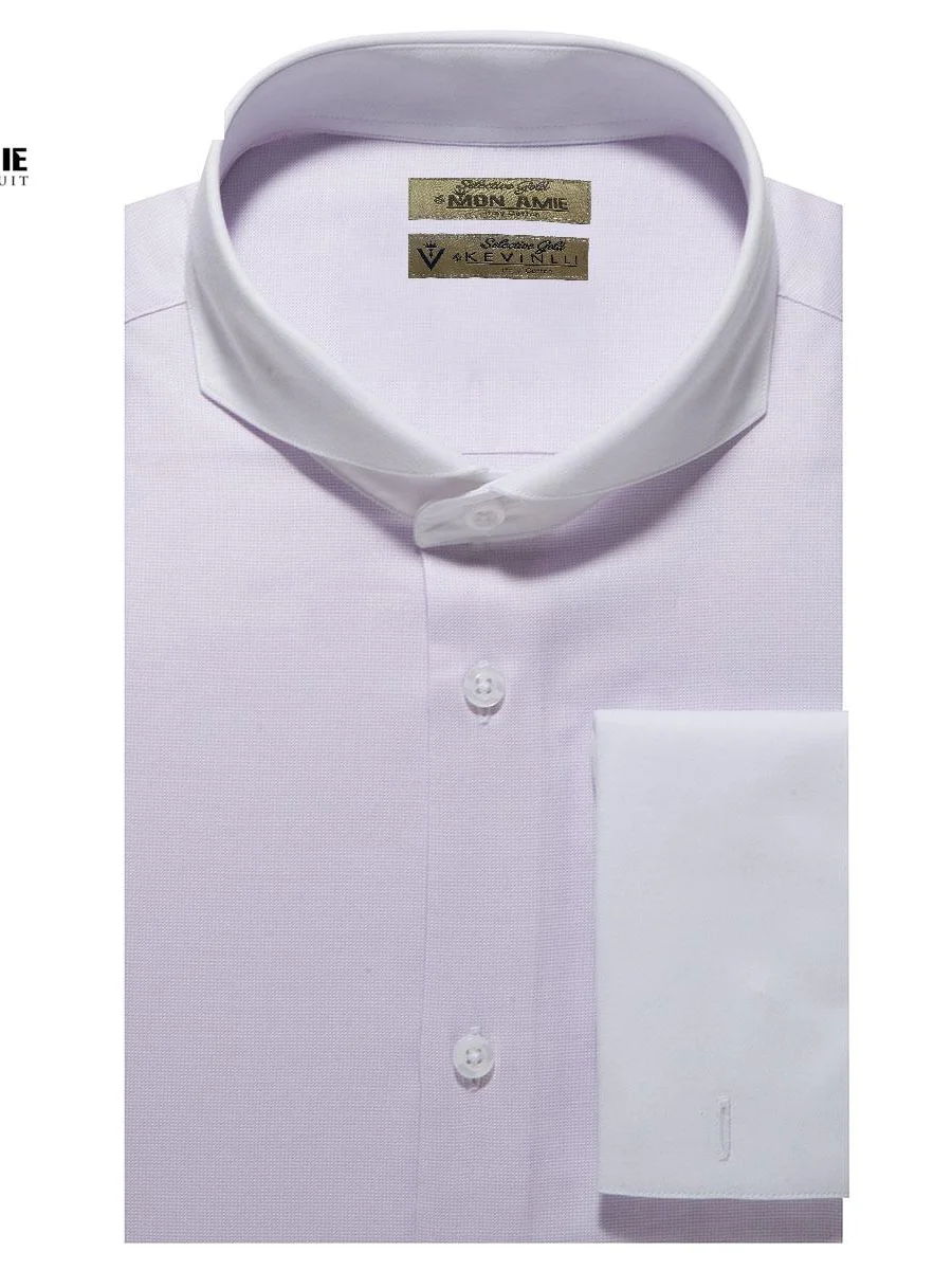 White Contrast Collar Shirt