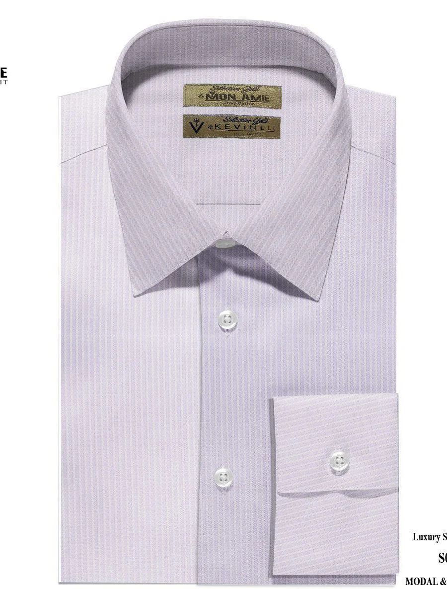 Smoke Lilac Fine Stripe Shirt