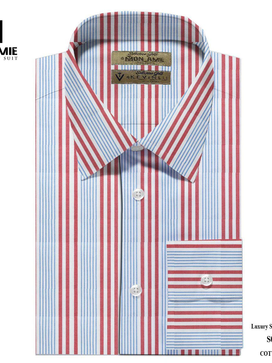 Red Blue Bengal Stripe Shirt