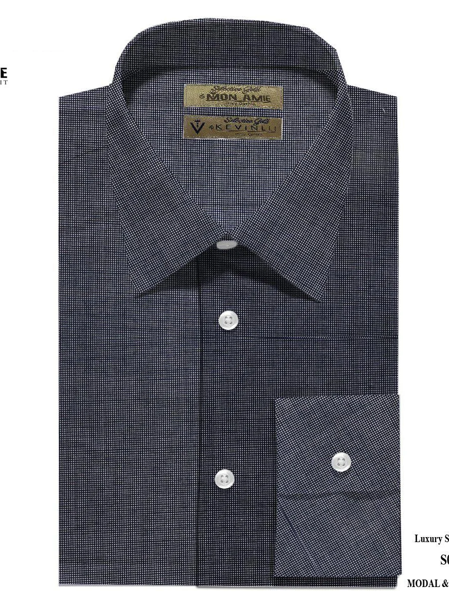 Navy Pin-Check Shirt