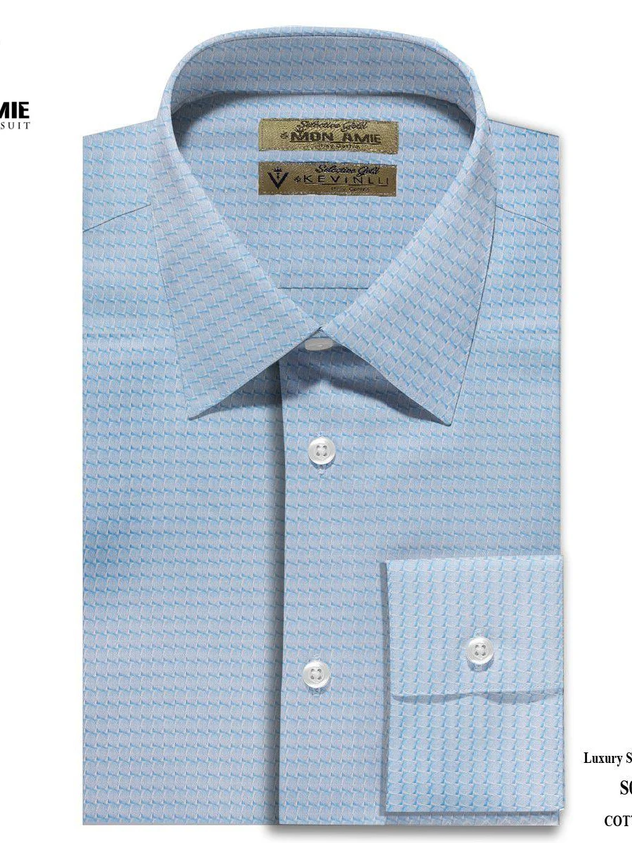 Blue Textured Diamond Shirt