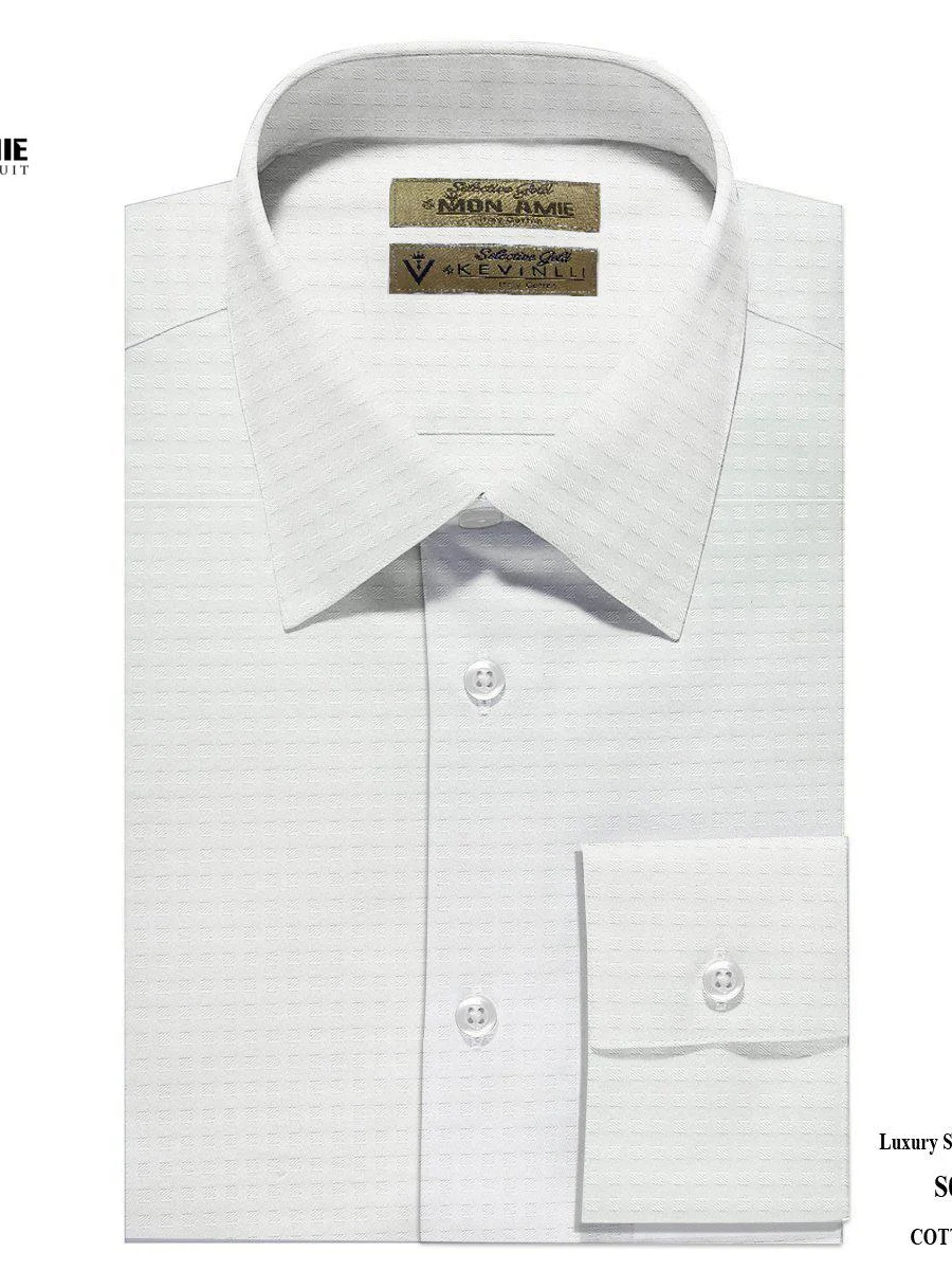 Tonal Check White Shirt