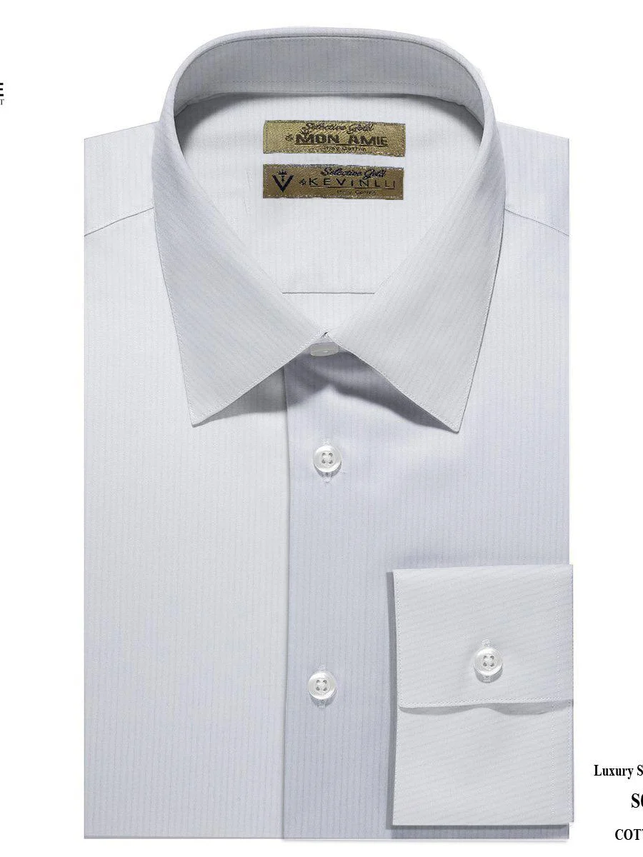 Silver Grey Tonal Stripe Shirt
