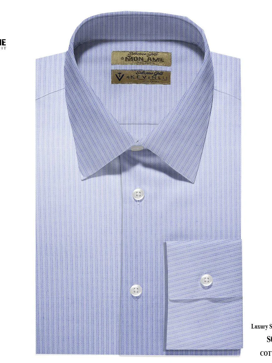 Azure Herringbone Stripe Shirt
