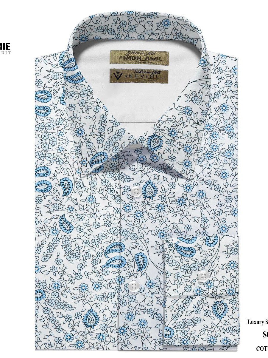 Blue Paisley Floral Shirt