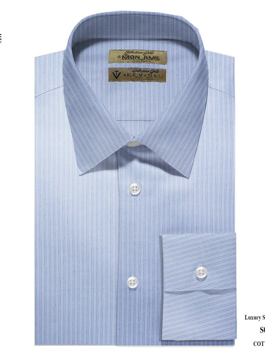 Blue Herringbone Weave Shirt